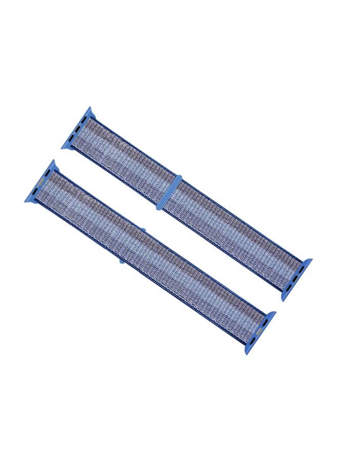 Ozone Replacement Band For Apple Watch Series 4/3/2/1 40/38 mm Striped Lake Blue - Image 1