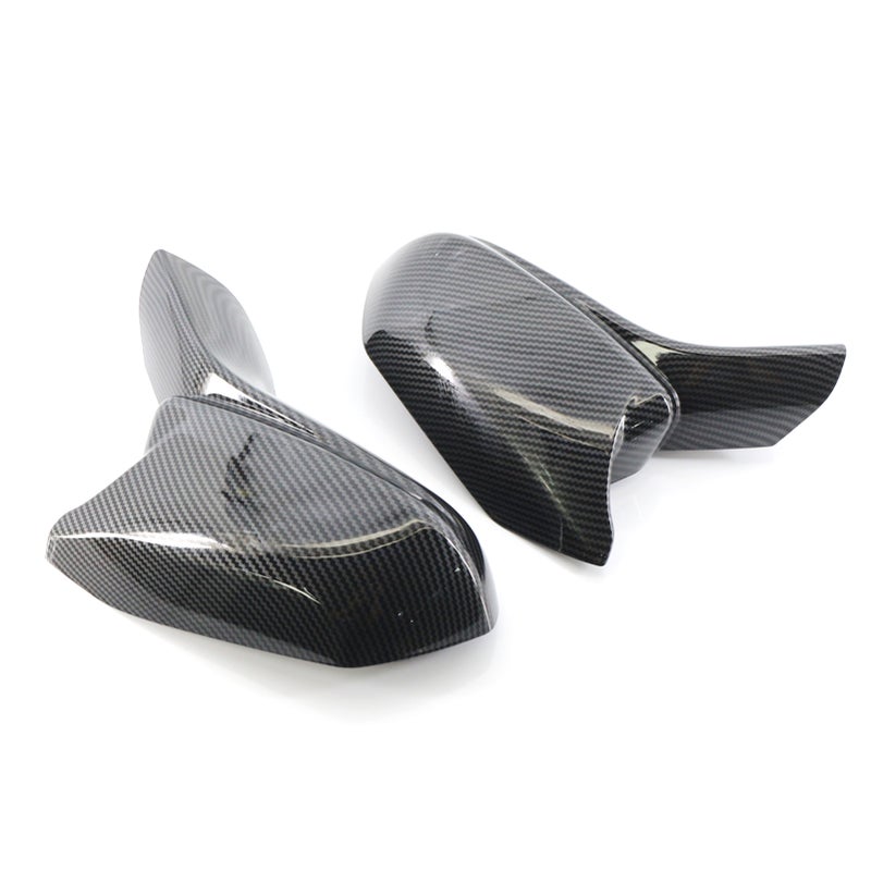 Mirror Cover Overlay 2pcs Carbon Fiber Print Replacement for Chevrolet Camaro 2016-2021 Mirror without Lights Paste Installation - Image 3