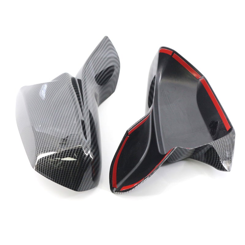 Mirror Cover Overlay 2pcs Carbon Fiber Print Replacement for Chevrolet Camaro 2016-2021 Mirror without Lights Paste Installation - Image 4
