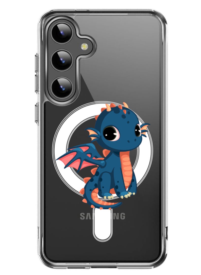 Theodor Magnetic Case for Samsung Galaxy S24 6.2-inch Compatible with MagSafe Wireless Charging, Shockproof Phone Bumper Cover dragon - Image 1