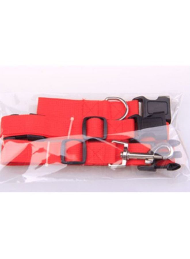 NIBEMINENT 3-Piece Adjustable Hands Free Leash With Waist Belt Red/Black - Image 2