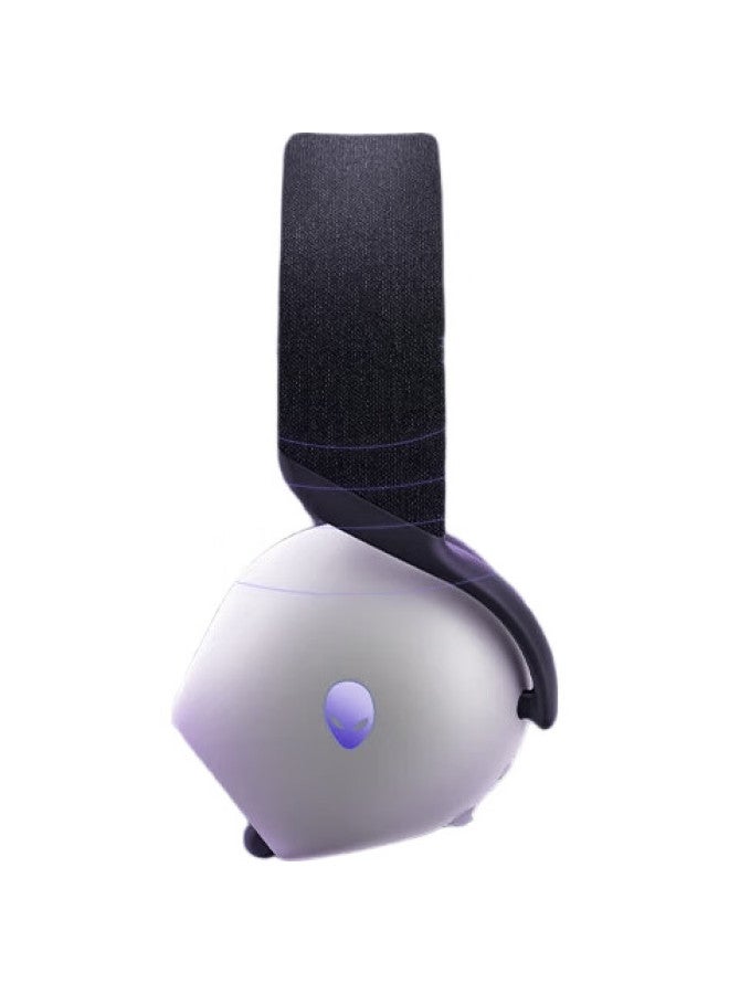 Alienware Aw725H Bluetooth Wireless Gaming Headset, Blg-Style Over-Ear Headphones With Microphone, Tri-Mode Connection, Smart Noise Cancellation, Long Battery Life, Dolby Atmos, Peripheral Device, White - Image 2