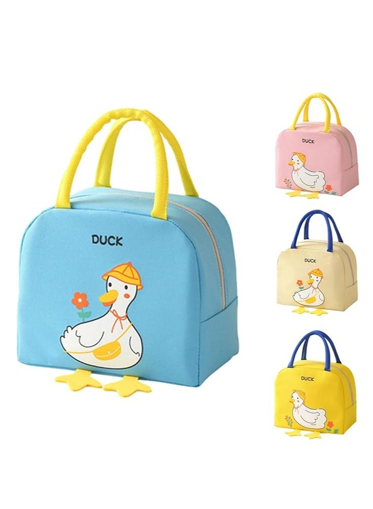 Arabest Insulated Lunch Bag for Women Work, Cute Large Women Lunch Tote Bag Waterproof, Leakproof Lunch Box Women Lunch Purse Bag for Office, Picnic, School (Blue duck)  - Image 1