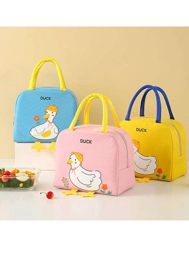 Arabest Insulated Lunch Bag for Women Work, Cute Large Women Lunch Tote Bag Waterproof, Leakproof Lunch Box Women Lunch Purse Bag for Office, Picnic, School (Blue duck)  - Image 4