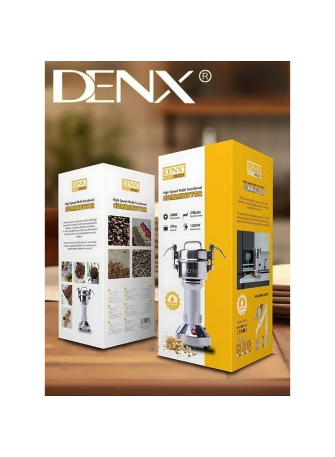 دينكس مطحنة كهربائية عالية السرعة DX3221 - قدرة 1200 واط، سرعة 28000 دورة في الدقيقة، شفرات من الفولاذ المقاوم للصدأ، سعة 200 جرام - مطحنة متعددة الاستخدامات للقهوة والتوابل - جهاز مطبخ مدمج - Image 4