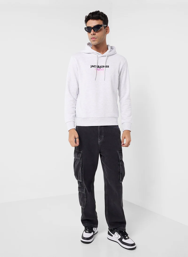 JACK & JONES Jorbushwick Drawstring Logo Hoodie