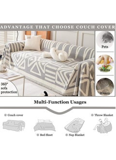 FASHION HOME Double Sided Chenille Sofa Cover Throw Blanket  - Image 2