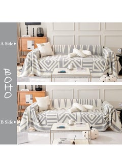 FASHION HOME Double Sided Chenille Sofa Cover Throw Blanket  - Image 5