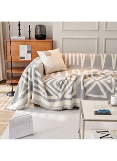 FASHION HOME Double Sided Chenille Sofa Cover Throw Blanket  - Image 1