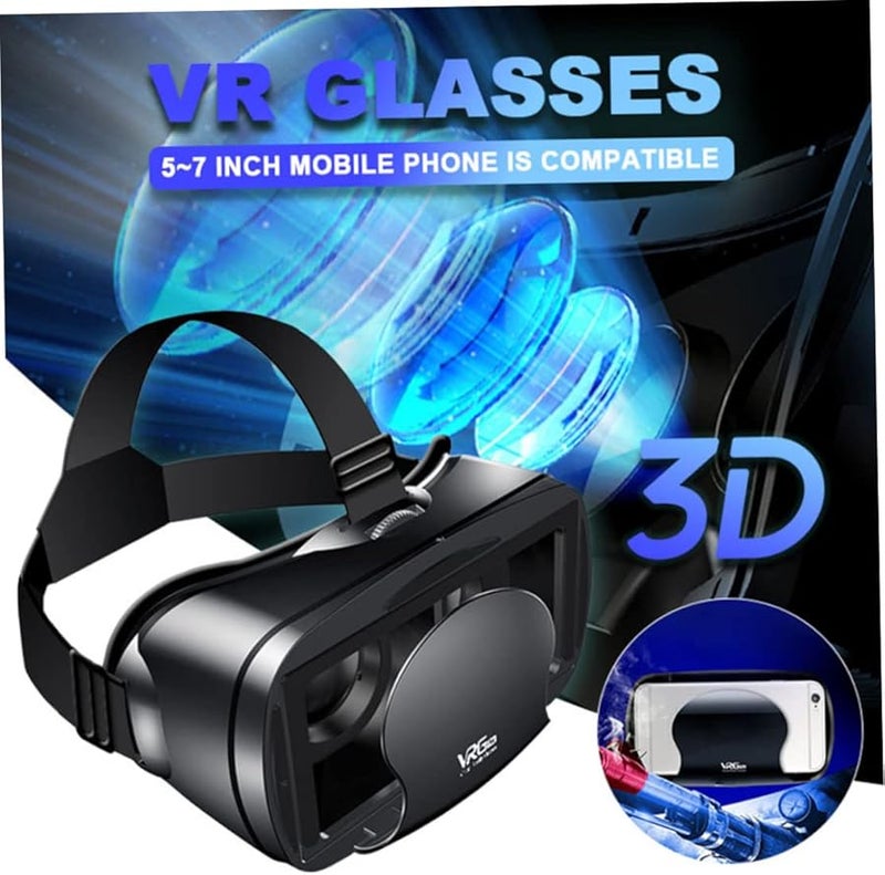 Universal VR Headset for Smartphones 3D Movies and Video Games Compatible with 5 7 Inch Phones - Image 3