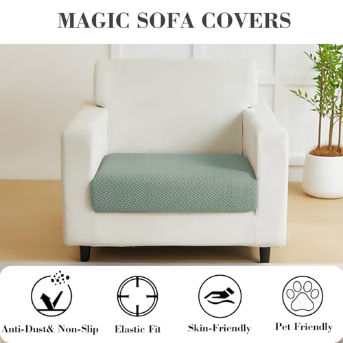 Disayu Magic Sofa Covers Couch Covers 2024 New Couch Cushion Covers Universal Sofa Covers Washable Stretch Slipcovers for Sectional Sofa (Texture Green,Large Single Seat Cover) - Image 3