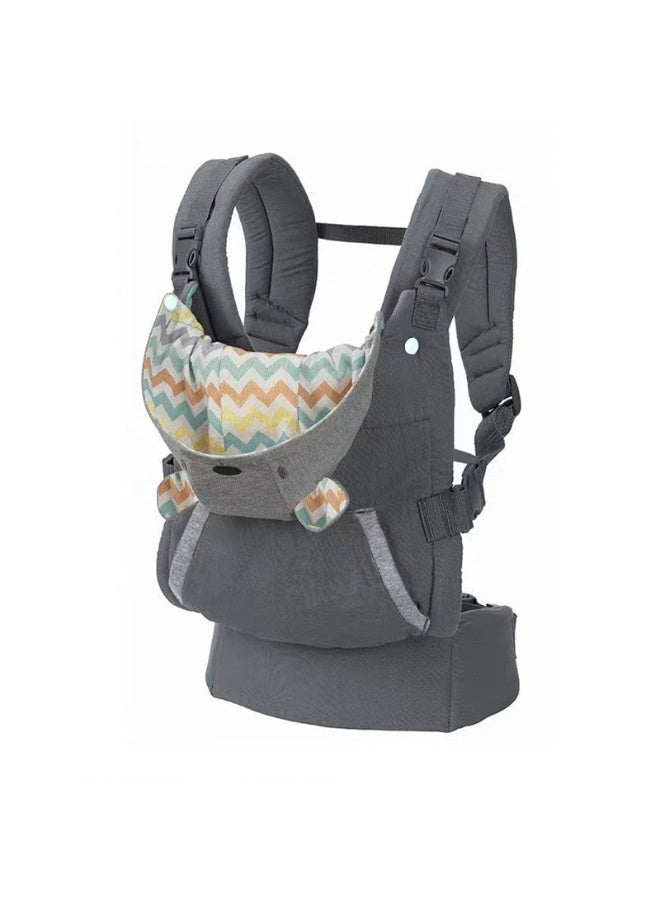 Walpck Carry On Active Baby Carrier, Ergonomic Multi-Pocket Baby Carrier for Newborn to Toddler 8-40 lbs with Padded Straps, Lumbar Belt Storage & Pacifier Loop, Registry Essential, Gray - Image 1