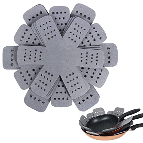 BYKITCHEN BYKITCHEN Pan Protectors with Stars Larger  Thicker Pan Separators Set of 9 and 3 Different Sizes Pot Protectors for Stacking and Protecting Your Cookware 