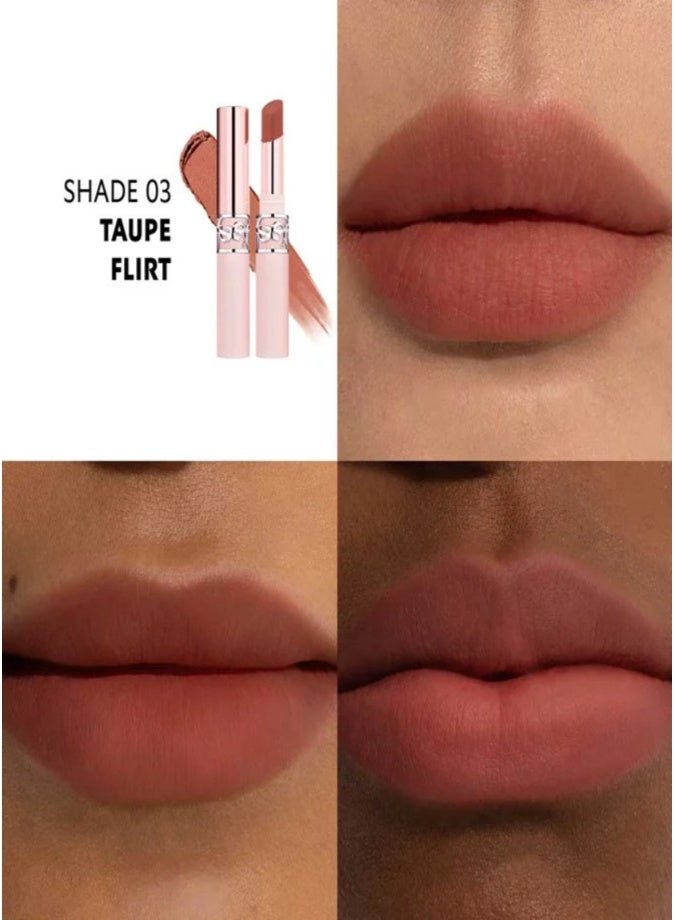 ایو سن لوران إيف سان لوران "لوف شاين ليب بلاشير" (Loveshine Lip Blusher) بوزن 3 غرام – درجة 03 "توب فليرت" (Taupe Flirt): لون مرطب وشفاف للشفاه والخدود يمنحكِ إشراقة طبيعية. - Image 2