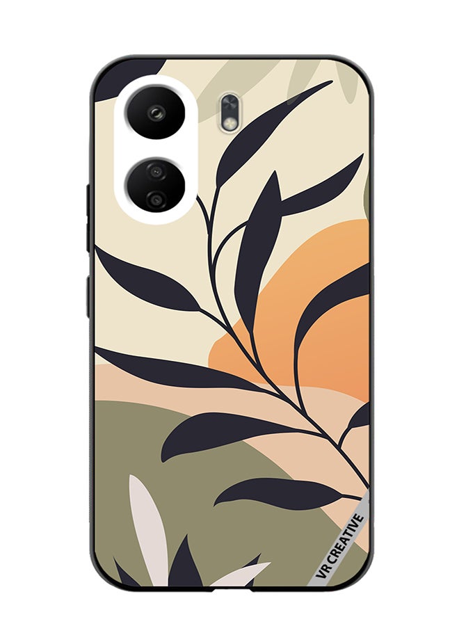 VR CREATIVE Protective Case Cover For Xiaomi Redmi 13C Leaf Tropical Design Multicolour - Image 1