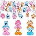 NF orange Blue and Pink Dog Birthday Party Supplies Cute Dog Party Decorations Banner 6 swirl6 Honeycomb Centerpieces - Image 2