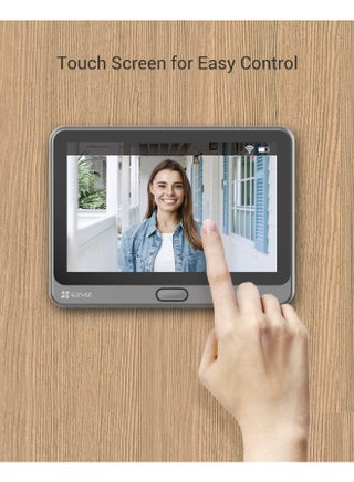 Door Viewer Camera CP4, 1080p Wire-Free Peephole Doorbell with 4.3 Inch Color Touch Screen, Rechargeable Battery,  Human Motion Detection. - view 4