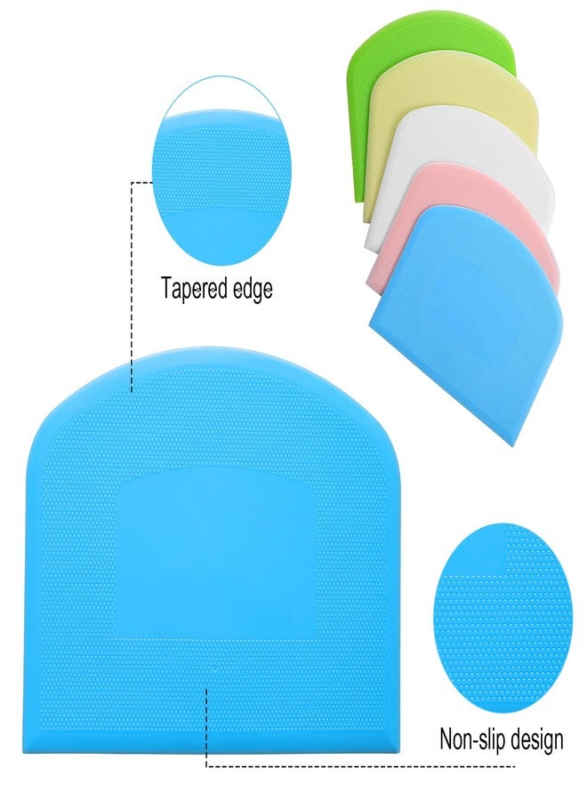 HaiFafafaing 10 Pcs Plastic Bench Scraper for Baking - Bowl Dough Scraper for Bread Cutter - Multifunctional Kitchen food Scrapers Tool with Curved Edge, Cake Baking, Fondant Icing Smoother - Image 3