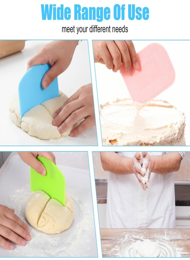 HaiFafafaing 10 Pcs Plastic Bench Scraper for Baking - Bowl Dough Scraper for Bread Cutter - Multifunctional Kitchen food Scrapers Tool with Curved Edge, Cake Baking, Fondant Icing Smoother - Image 4