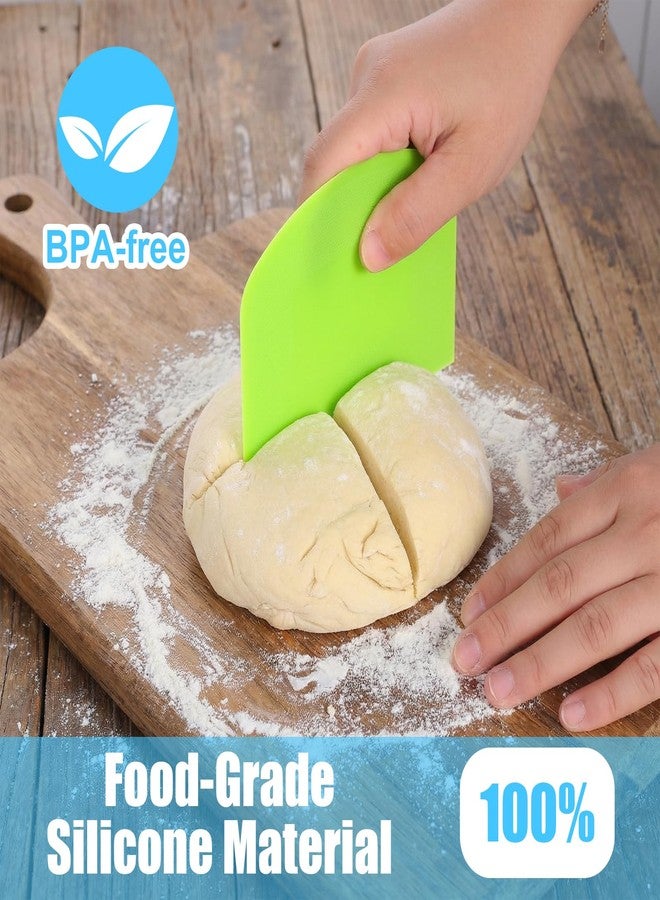 HaiFafafaing 10 Pcs Plastic Bench Scraper for Baking - Bowl Dough Scraper for Bread Cutter - Multifunctional Kitchen food Scrapers Tool with Curved Edge, Cake Baking, Fondant Icing Smoother - Image 5