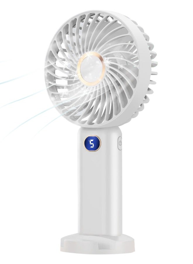 Portable Handheld Fan-5 Gear Personal Fan-Mini Fan Multifunctional-Digital Display Silent Fan-Long Endurance Pocket Fan - Image 2