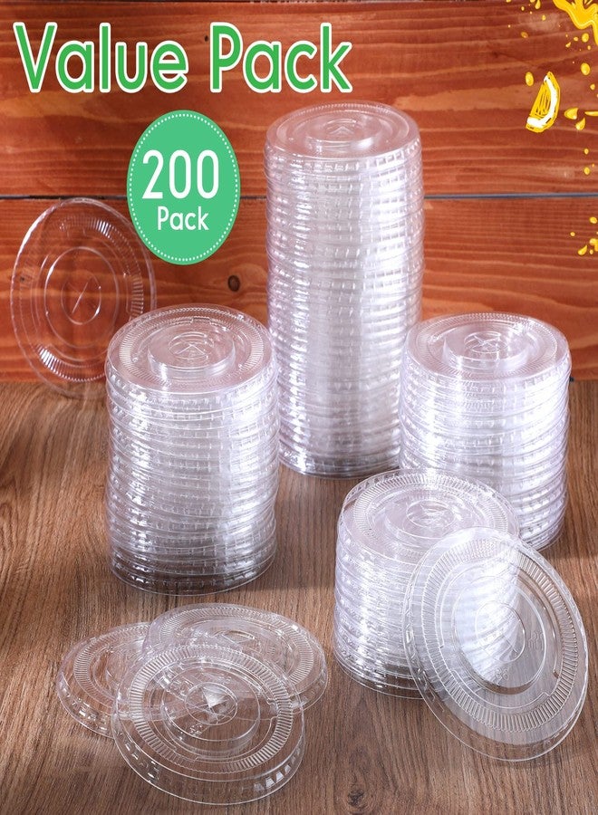 Nuogo 200 قطعة أغطية بلاستيكية مسطحة شفافة قابلة للتصرف مع فتحة للشفاطة تناسب أكواب سعة 12 أونصة، 16 أونصة، 20 أونصة و 24 أونصة لمشروبات القهوة المثلجة، الآيس كريم، السلاش، الميلك شيك، مستلزمات الحفلات - Image 4