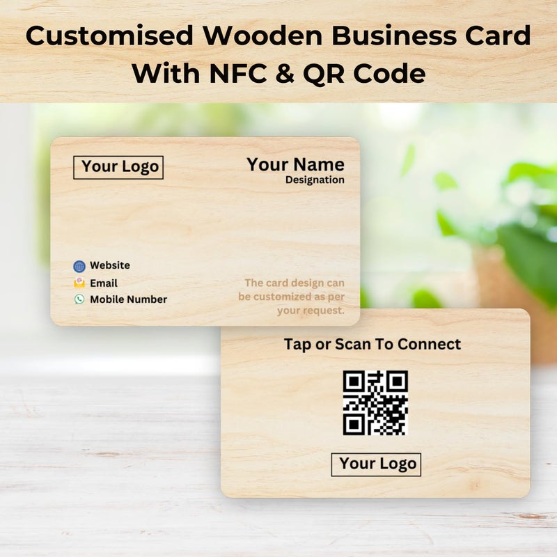 Tinydabba NFC & QR-Enabled Business Card | Smart Digital Visiting Card for Instant Contact Sharing | Lifetime Free | Dashboard Access (Custom Wooden) - Image 2
