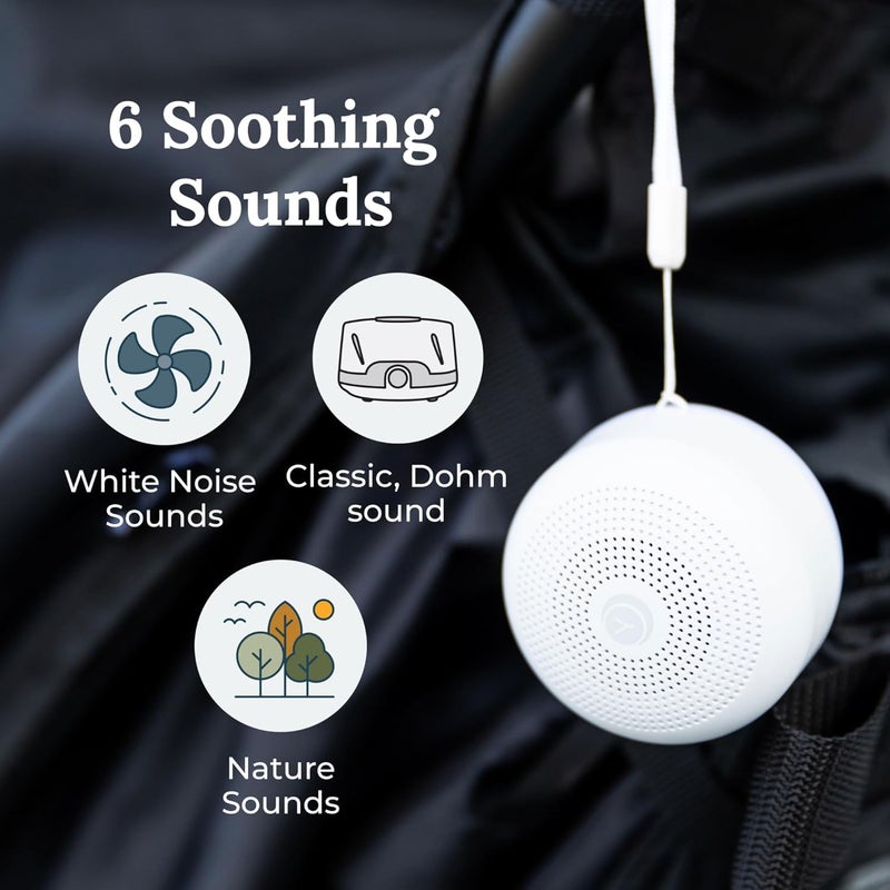 Yogasleep Travel Mini Portable White Noise Sound Machine, 6 Soothing Sounds, Volume Control, Dimmable Night Light, Sleep Therapy for Adults & Baby, USB Rechargeable, Lanyard Included - Image 3