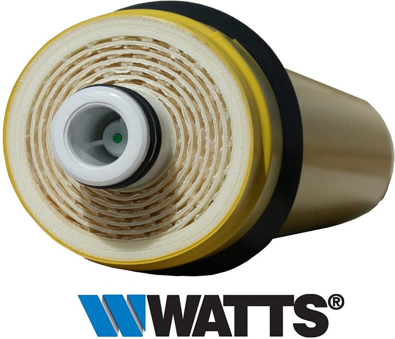 Watts Premier RO Water Filter 50 GPD (Gallons Per Day) Semi-Permeable Membrane Replacement for Premier Standard Reverse Osmosis System, Yellow, Built-In Check Valve, 1.8" Dia x 10.75" L, 1-Pack - Image 5