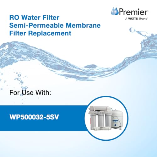 Watts Premier RO Water Filter 50 GPD (Gallons Per Day) Semi-Permeable Membrane Replacement for Premier Standard Reverse Osmosis System, Yellow, Built-In Check Valve, 1.8" Dia x 10.75" L, 1-Pack - Image 3