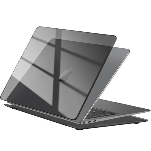 Dyazo 13.3 Inch Laptop Hard Shell Case Cover | Shockproof Protector for 2018 2019 2020 Models MacBook Air Cover | Compatible for M1 A2337 | A2179 | A1932 (Transparent Black) - Image 1