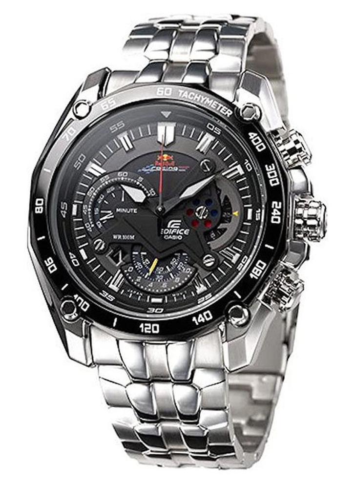 كاسيو ساعة يد بعقارب من الفولاذ المقاوم للصدأ EF-550RBSP-1AVDR - Image 1