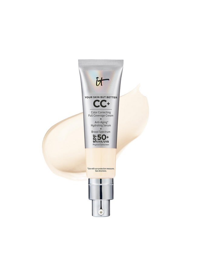 IT COSMETICS - Your Skin But Better Cc+ Cream, Fair Ivory - Color Correcting Cream, Full-Coverage Foundation, Hydrating Serum & Spf 50+ Sunscreen - Natural Finish - 1.08 Fl Oz - Image 1