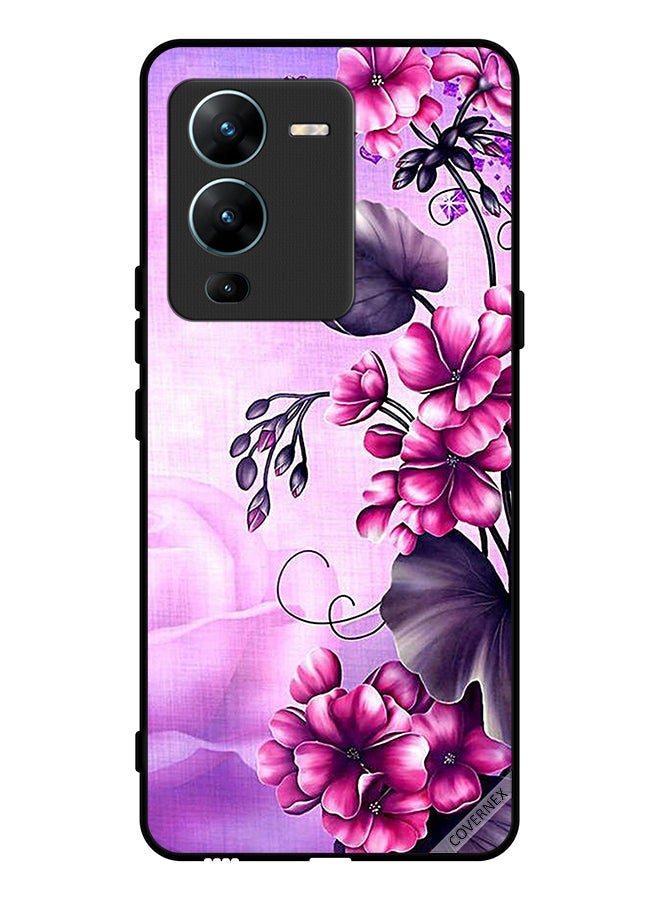 Covernex Protective Case Cover For vivo V25 Pro Romantic Flowers Wallpaper - Image 1