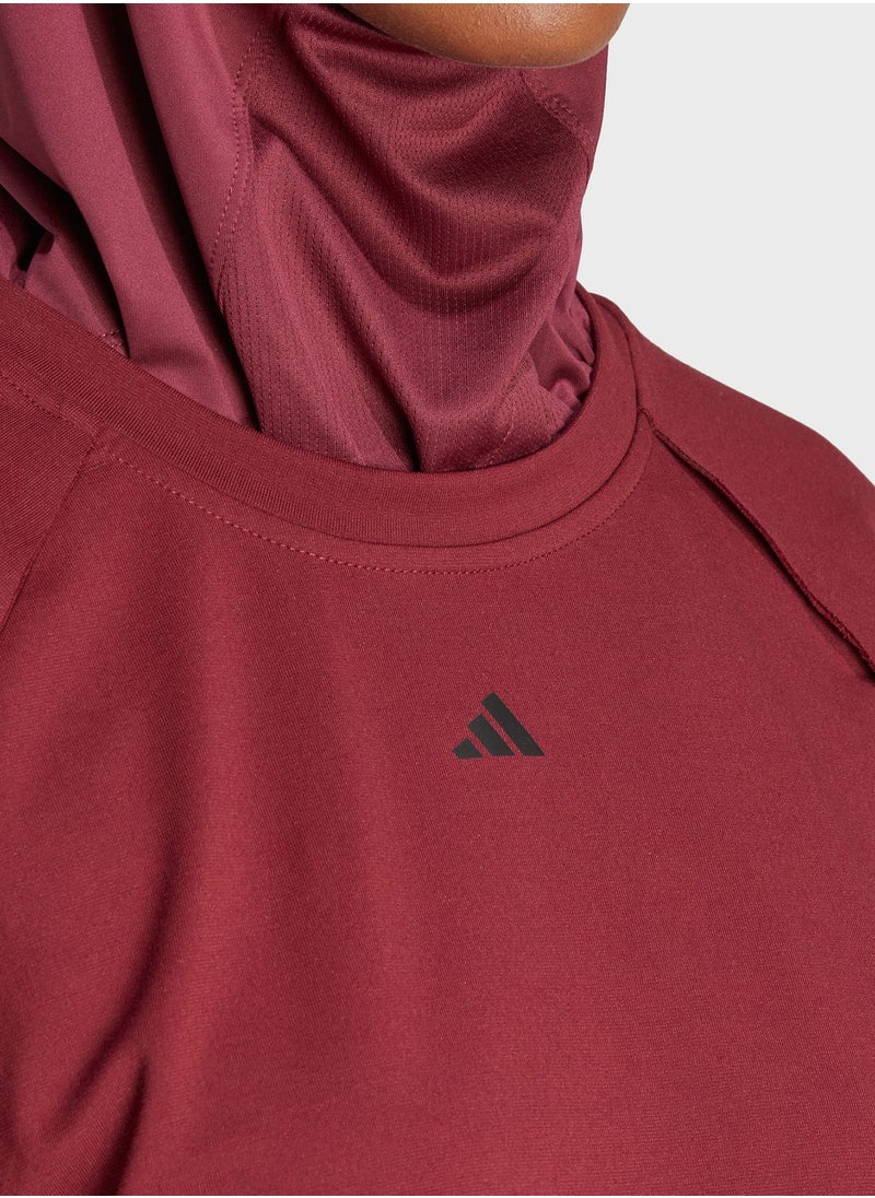 Adidas - Power Aeroready Crop Cover-Up Sweatshirt - Image 1