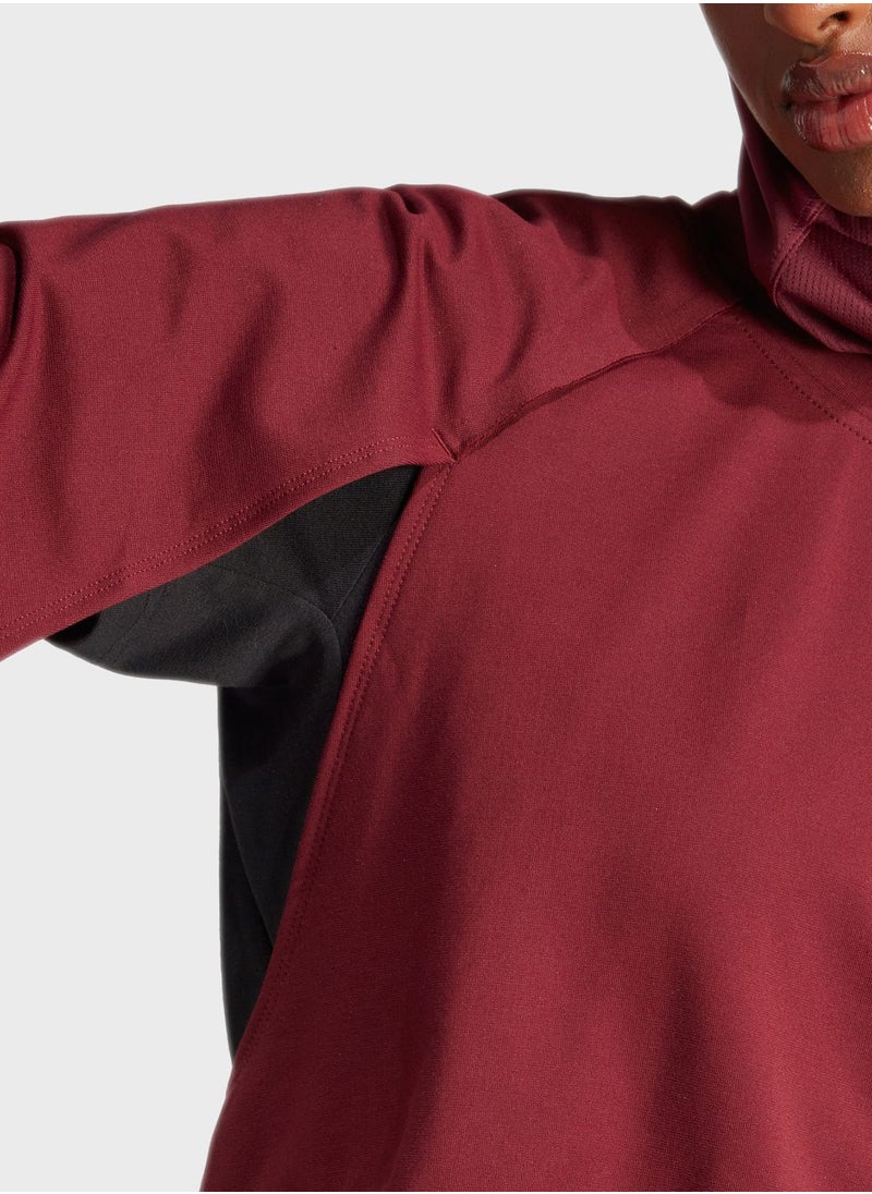 Adidas - Power Aeroready Crop Cover-Up Sweatshirt - Image 1