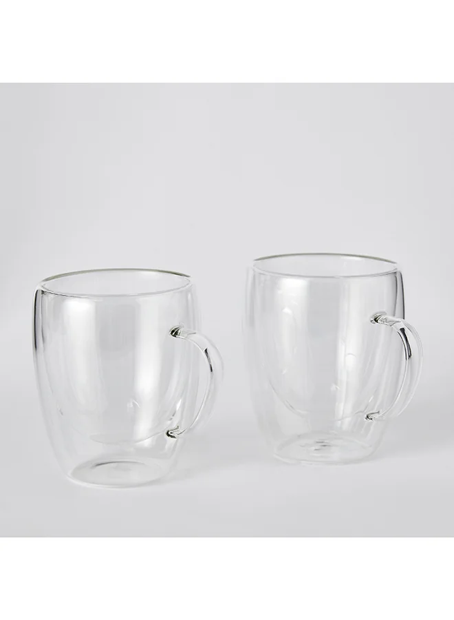 Home Box Sip Savor 2-Piece Double Wall Mug Set 300 ml