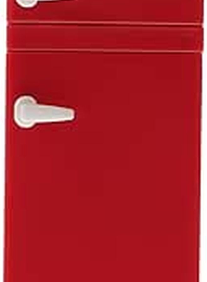 Mini Red Plastic Refrigerator Dollhouse Furniture Bedroom Accessories - Image 1