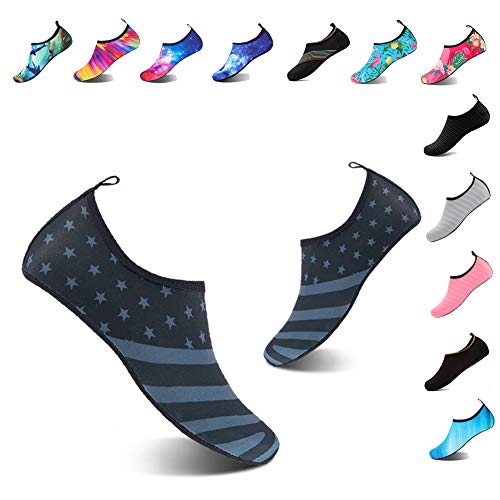 YALOX Water Shoes Women's Men's Outdoor Beach Swimming Aqua Socks Quick-Dry Barefoot Shoes Surfing Yoga Pool Exercise(USA,38/39EU), 7.5-8.5 Women/6-7 Men - Image 1
