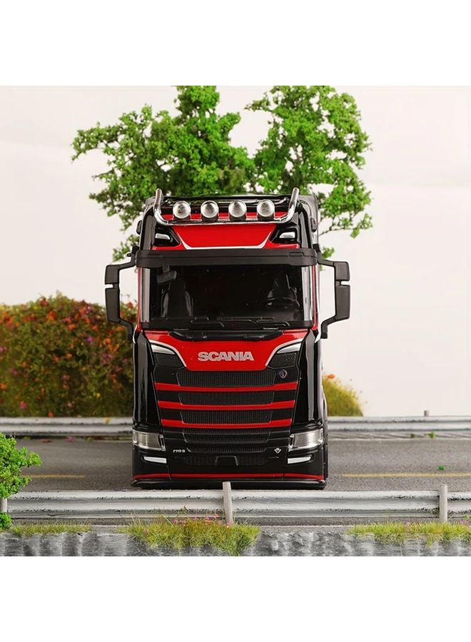 Blue Burago 1 43 Scale SCANIA Truck Head Model Zinc Alloy Die Cast Collectors Display - Image 4