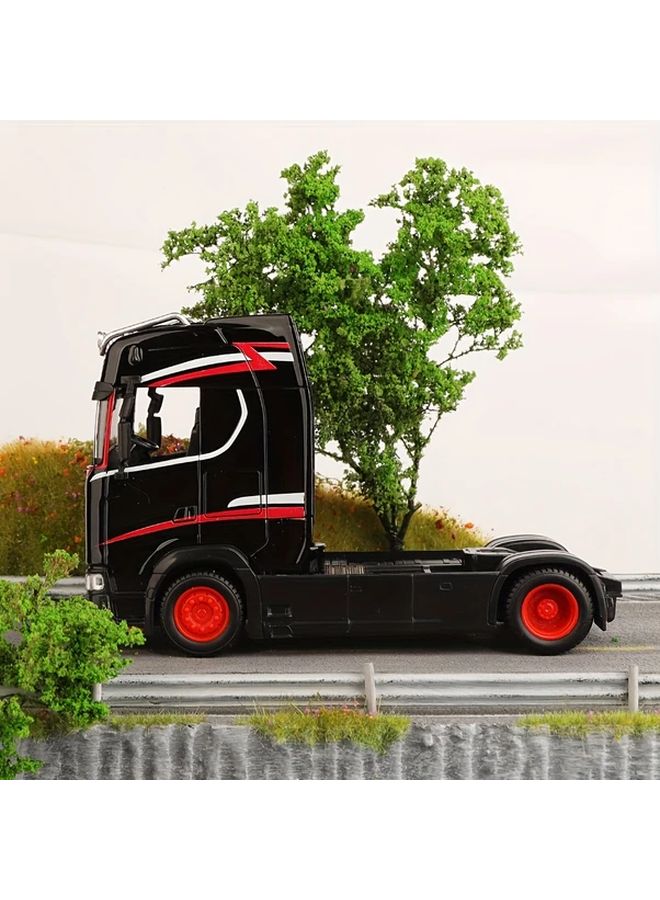 Blue Burago 1 43 Scale SCANIA Truck Head Model Zinc Alloy Die Cast Collectors Display - Image 5