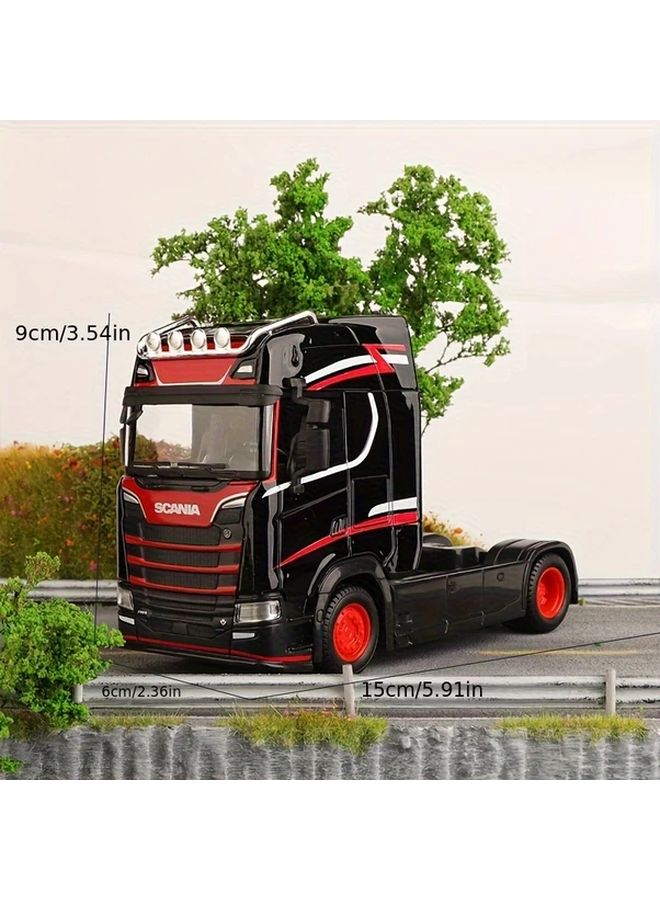 Blue Burago 1 43 Scale SCANIA Truck Head Model Zinc Alloy Die Cast Collectors Display - Image 3