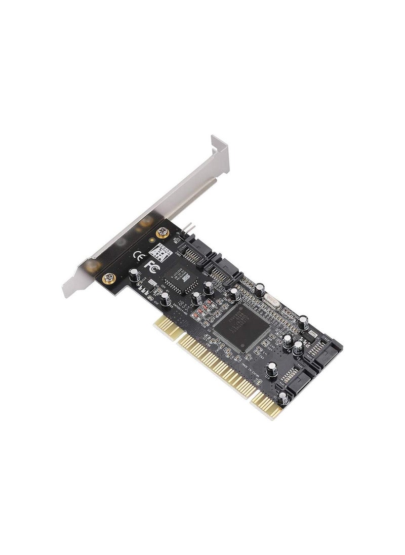 Generic - PCI to 4 Port SATA RAID Card, 1.5Gbps Sil3114 Computer Internal Chipset RAID Controller Card, Support for Windows 98SE/Me/2000/XP/NT 4.0/XP 64 bit/Vista/Linux/Netware OS - Image 1