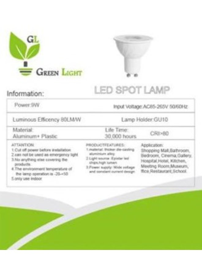 GREEN LIGHT GU10 LAMP 9W - Image 3