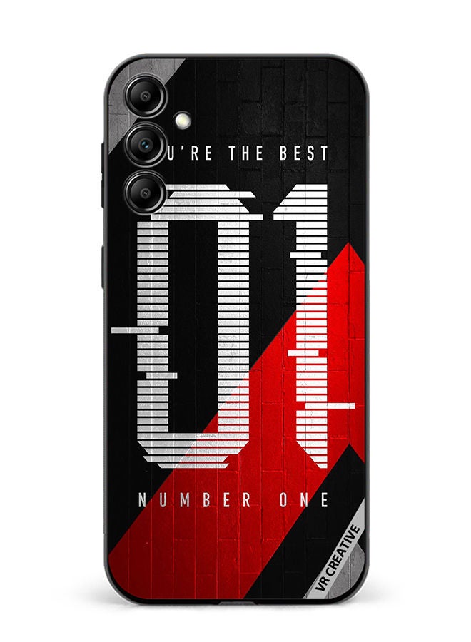 VR CREATIVE Protective Case Cover For Samsung Galaxy A34 Number One Design Multicolour - Image 1