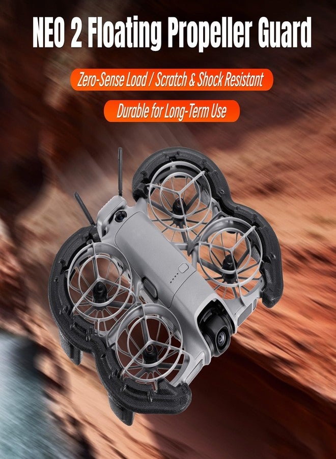 BTG Floating Propeller Guard Bumper for DJI Neo 2 Accessories Anti-Collision Prop Bumper Protective Cover Ring Impact Protectors(Black) - Image 2