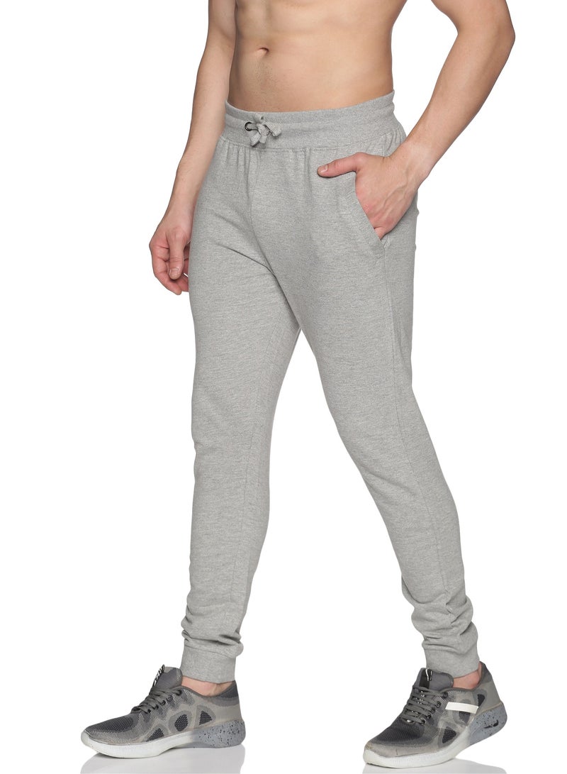 RSO Outfits Men's Solid Joggers /Trackpants (Grey) - Image 2