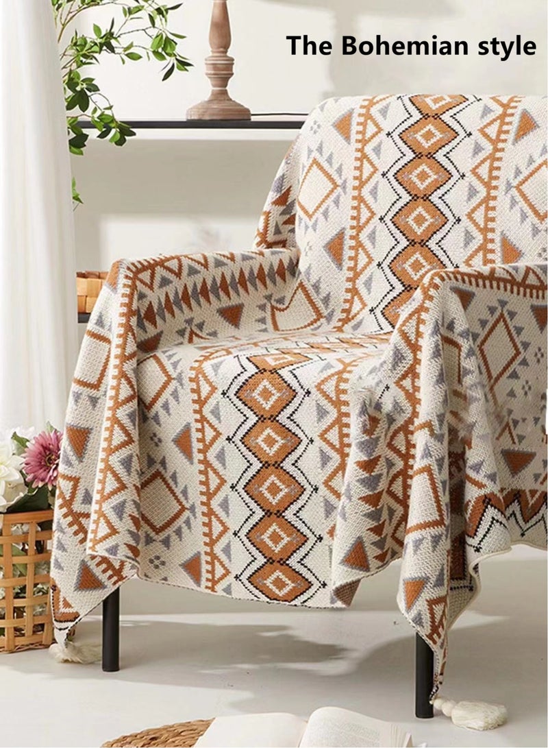 Kutis 1-Piece Lightweight All Season Single Size Blanket Sofa Blanket Summer Blanket Acrylic Fiber 170x130 Centimeter - Multicolor - Image 3