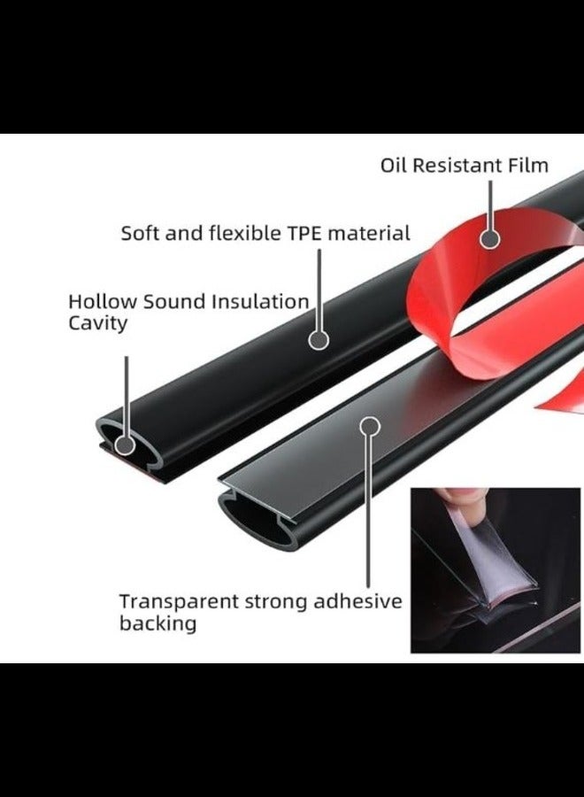 19.7 Feet Self-Adhesive Rubber Weather Stripping Door Seal, Soundproofing D-Shape Insulation Strip for Doors and Windows, Gap Blocker (Black) - Image 5