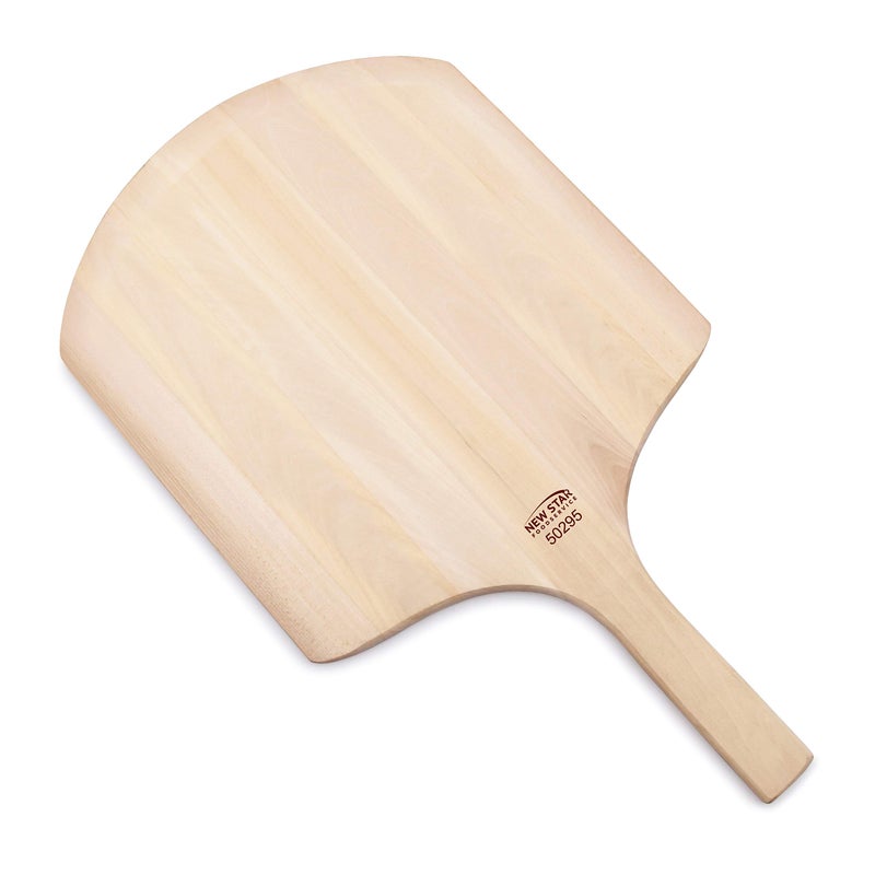 New Star Foodservice 50295 Restaurant-Grade Wooden Pizza Peel, 16" L x 14" W Plate, with 10" L Wooden Handle, 24" Overall Length - Image 2